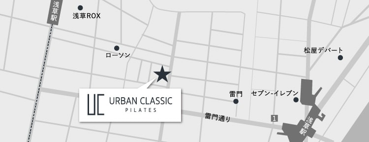 URBAN CLASSIC PILATES 浅草周辺のマップ